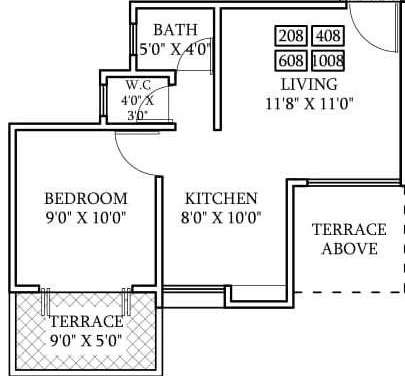 roshan one apartment 1 bhk 341sqft 20212618142609