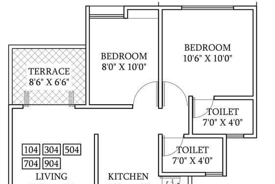 roshan one apartment 2 bhk 592sqft 20212518142524