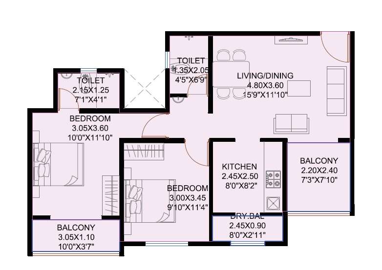 royal ishana apartment 2 bhk 805sqft 20223626183604