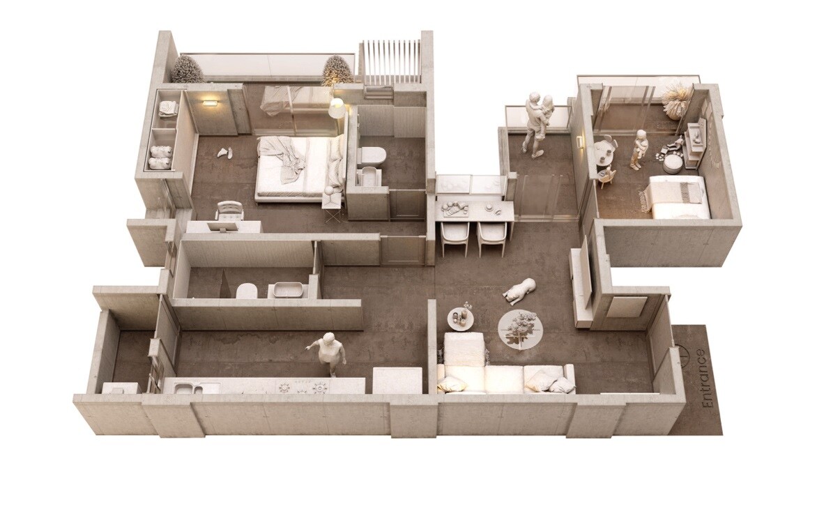 2 BHK 592 Sq. Ft. Apartment