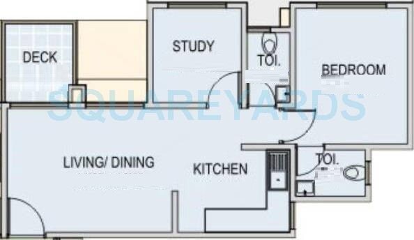 Floor plan of 1 BHK Apartment - 560 sq. ft. in Runwal Euphoria, Pune