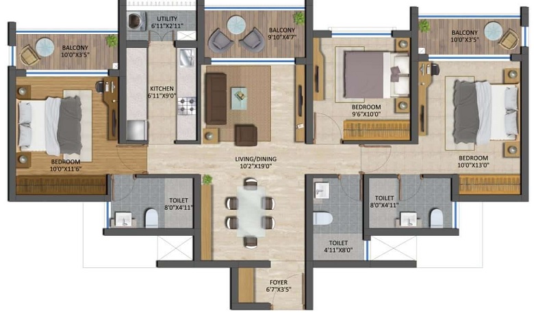 Runwal The Central Park in Chinchwad, Pune @ 69.00 Lac - Floor Plans ...