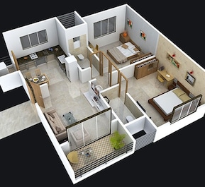 2 BHK 625 Sq. Ft. Apartment in RVK Aria