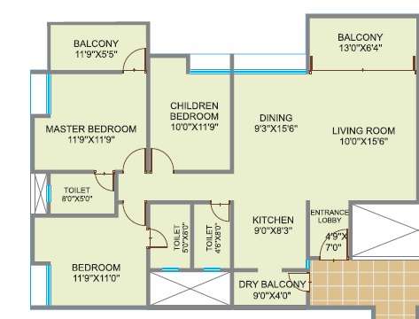 s and s windsor tower apartment 3 bhk 1263sqft 20214714144701