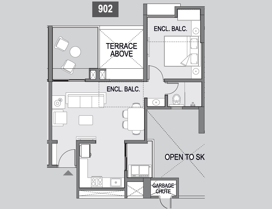 1 BHK 345 Sq. Ft. Apartment in Saarrthi Skybay II