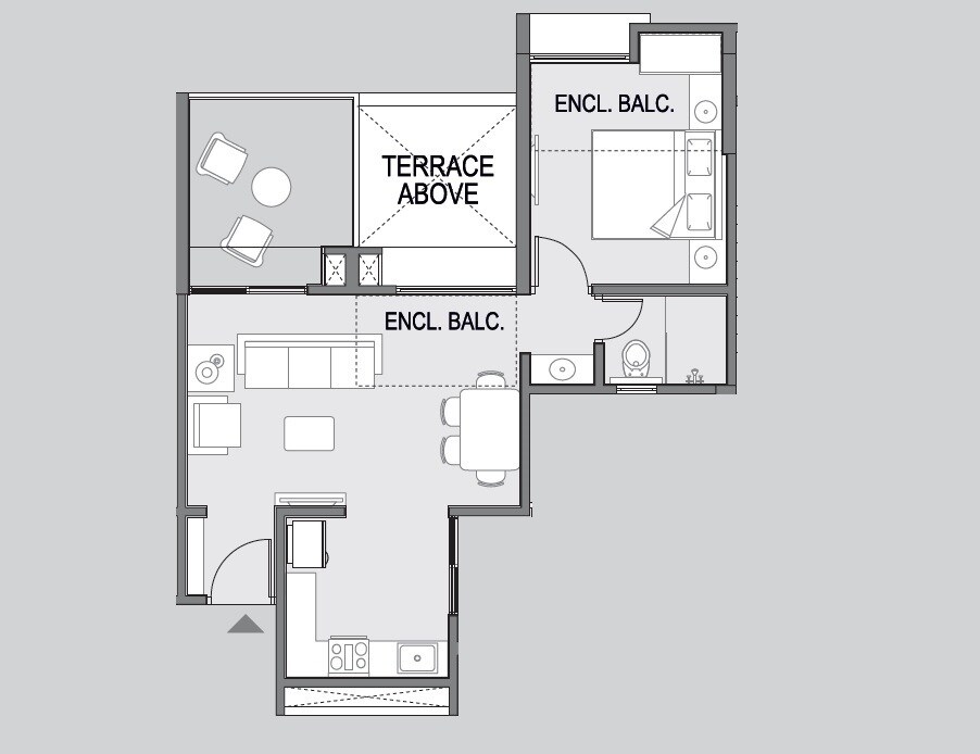 1 BHK 535 Sq. Ft. Apartment