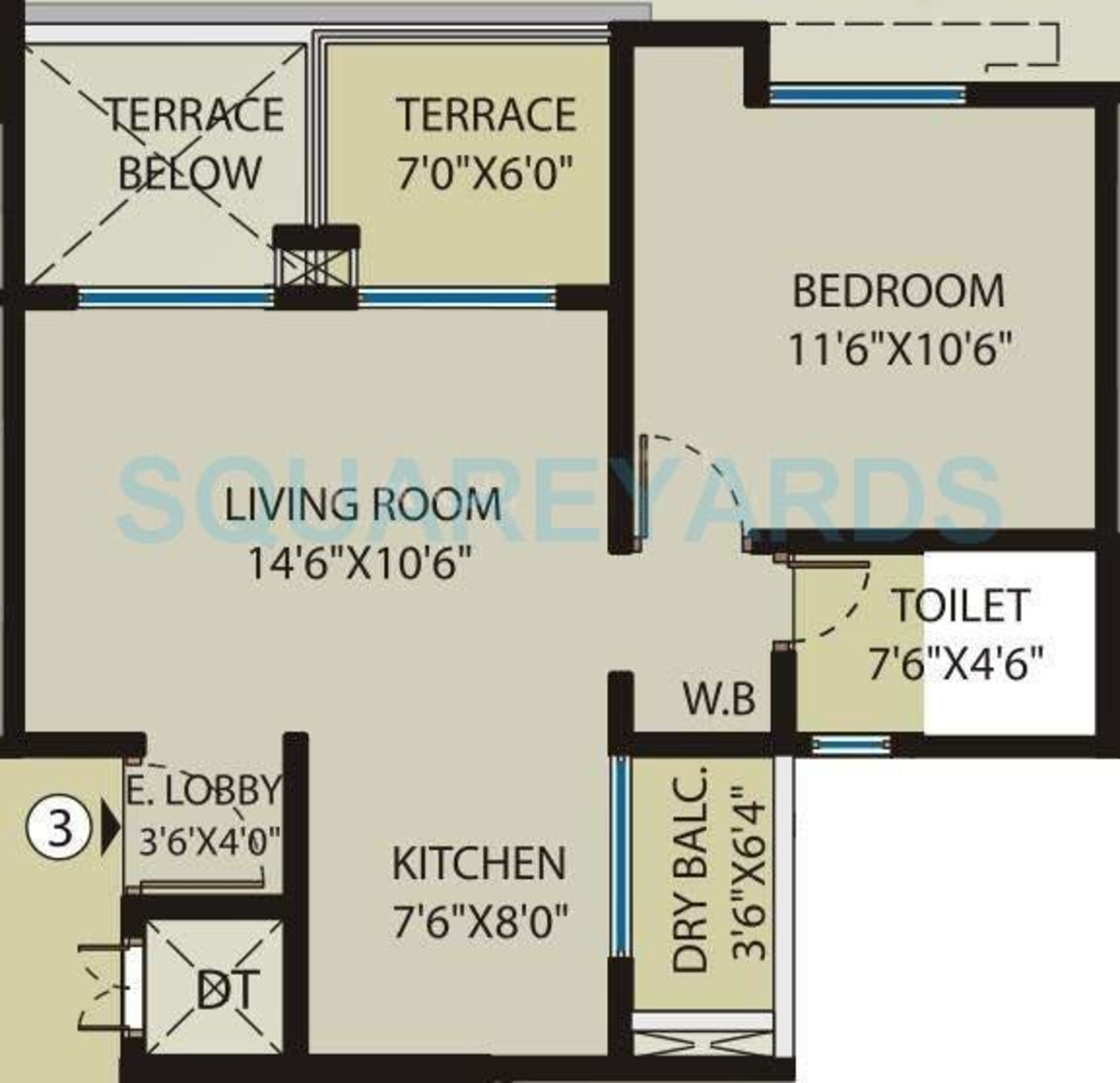 1 BHK 618 Sq. Ft. Apartment in Saarrthi Souvenir