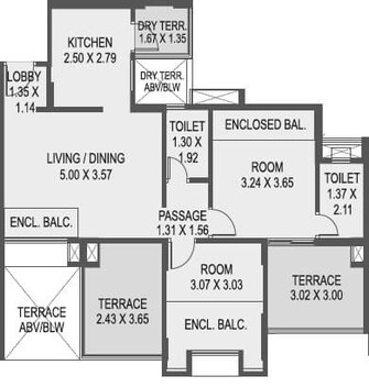 2 BHK Apartment For Rent in Saarrthi Stanza Punawale Pune  7684665