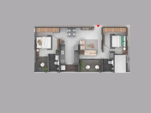 3 BHK 1120 Sq. Ft. Apartment