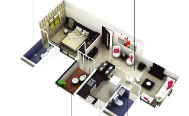 saheel itrend homes phase 2 apartment 1bhk 500sqft 1