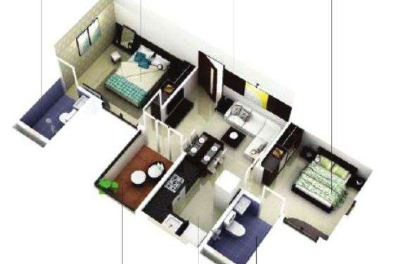 saheel itrend homes phase 2 apartment 2bhk 628sqft 1