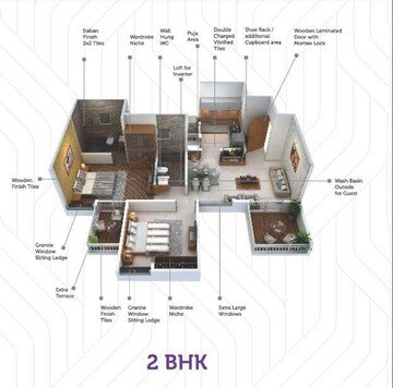  2 BHK Apartment at Saheel Itrend Life, Wakad – for Rent