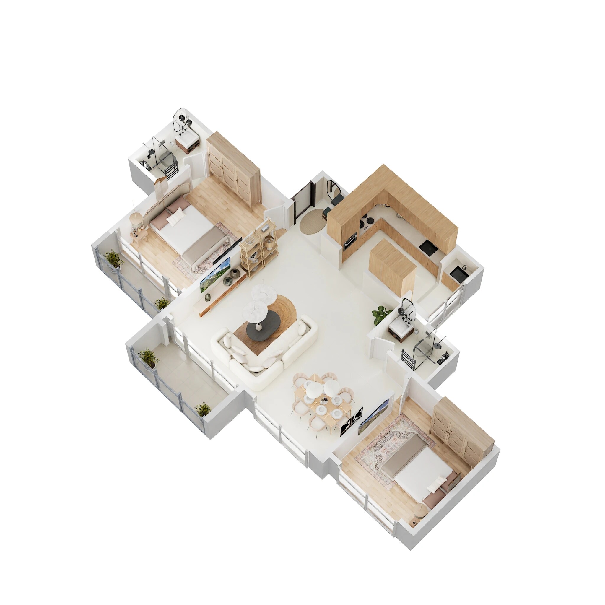 2 BHK 690 Sq. Ft. Apartment