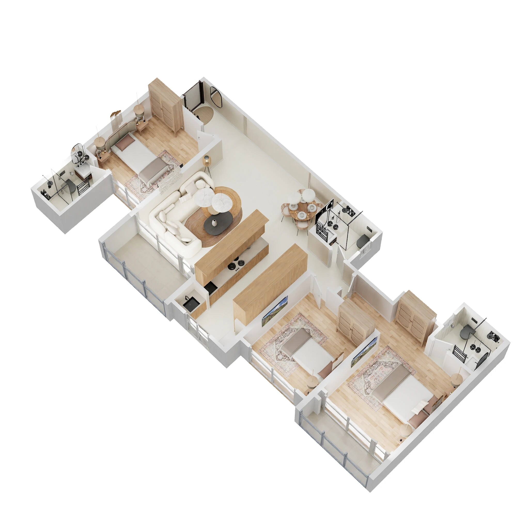 3 BHK 922 Sq. Ft. Apartment