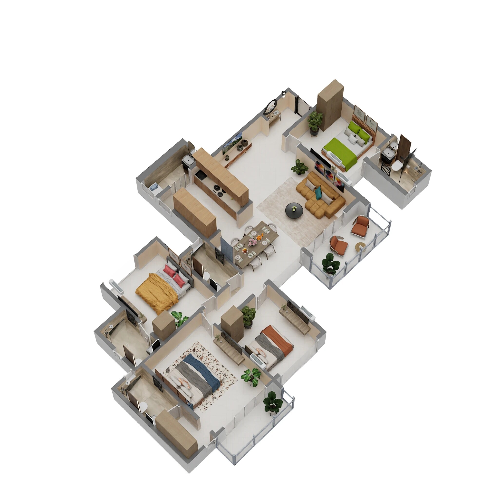 4 BHK 1457 Sq. Ft. Apartment