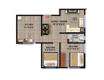  2 BHK Apartment at Samarth OM Residency, Bhusari Colony – for Rent