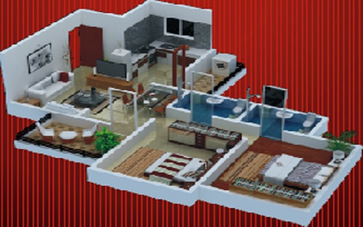 Other, sancheti-belcastel 2 Bedroom 972 Sq.Ft. Apartment In Mundhwa Pune 9387836