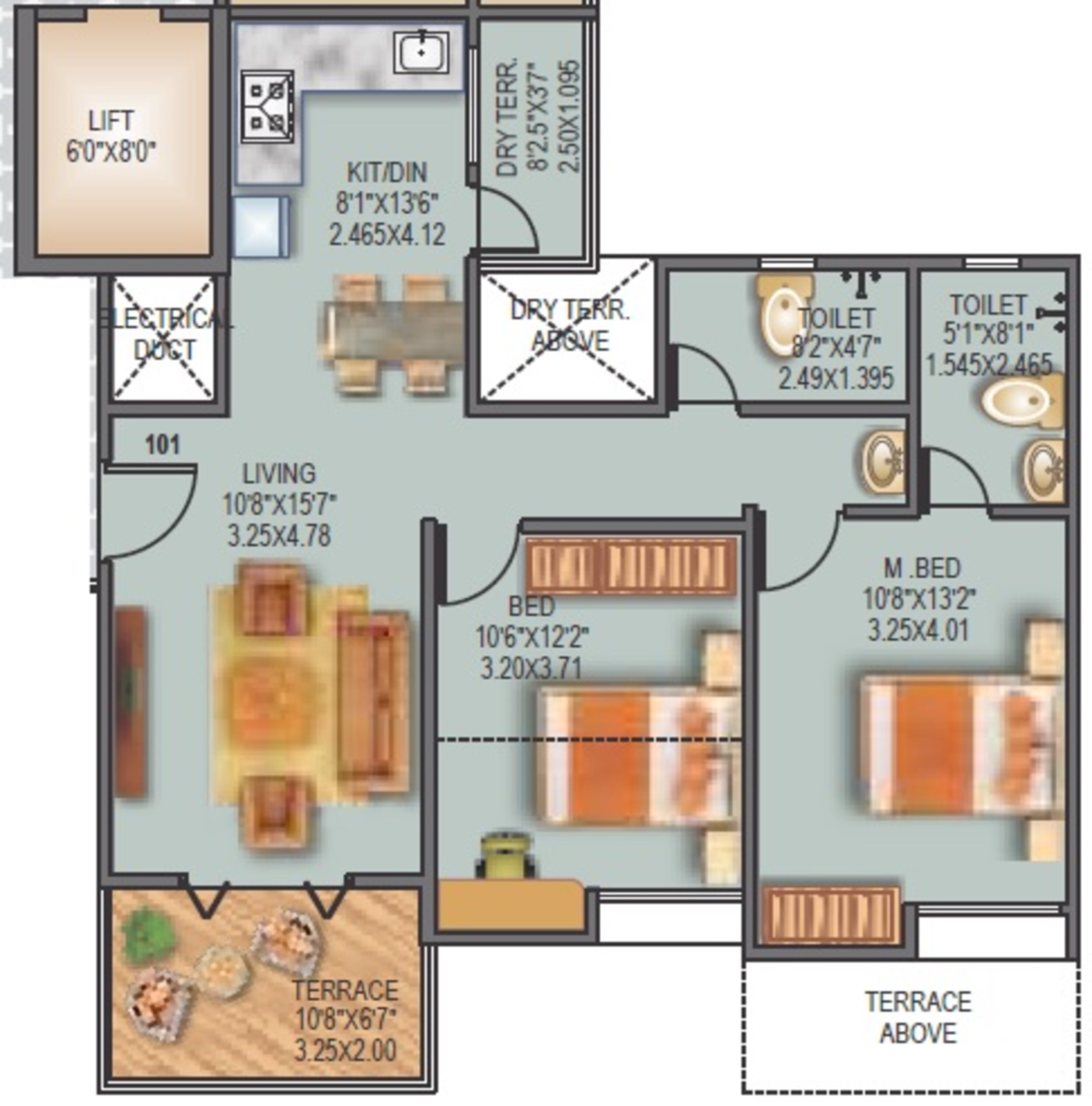 sancheti dreamcastle apartment 2bhk 816sqft 1