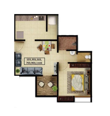  1 BHK Apartment at Sancheti Mount Castle, Wagholi – for Sale