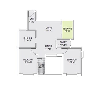  2 BHK Apartment at Sangameshwari Apartment, Dattawadi – for Rent