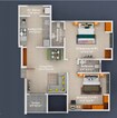 Sanghavi Suraj Residency 2 BHK Layout