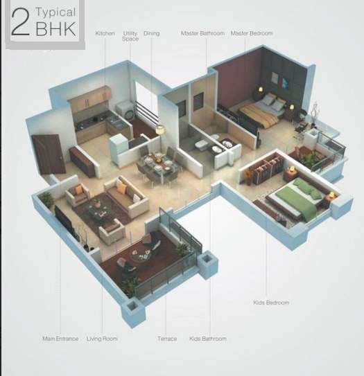 2 BHK 1325 Sq. Ft. Apartment in Sanjay Kakade Eternia