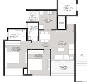 2 BHK 700 Sq. Ft. Apartment in Sankla East World