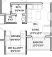 Sanraj Antara Apartment 1 BHK Layout