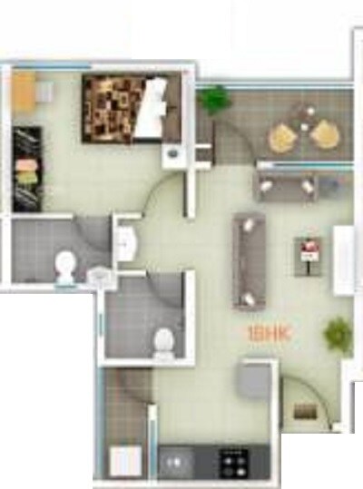 1 BHK 439 Sq. Ft. Apartment