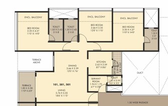 3 BHK Apartment For Rent in Sapra Power Boulevard Mundhwa Pune  7595112