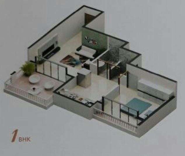 1 BHK 522 Sq. Ft. Apartment in Saraswati Complex