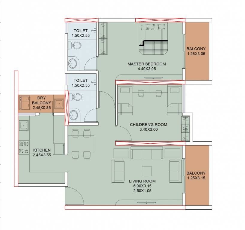  2 BHK Apartment at Baner – for Rent