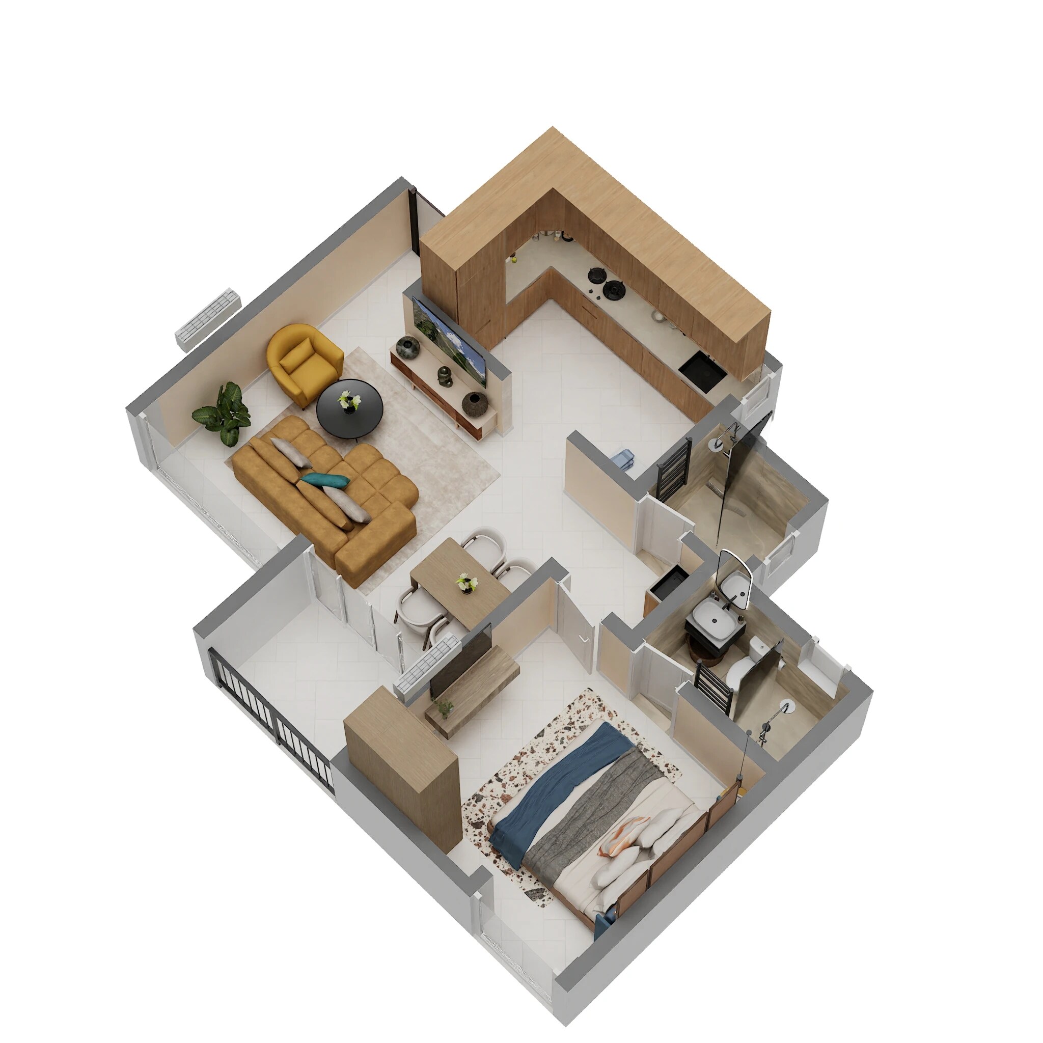 1 BHK 485 Sq. Ft. Apartment