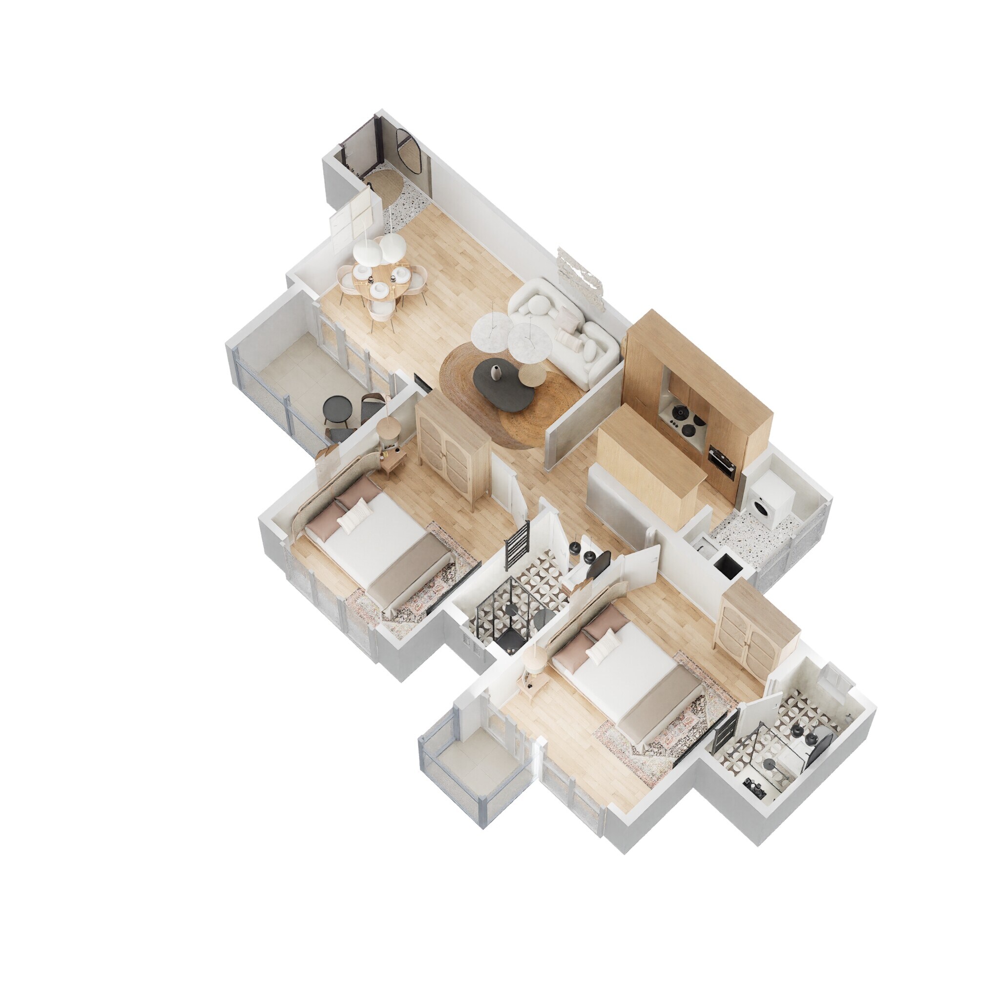 2 BHK 708 Sq. Ft. Apartment