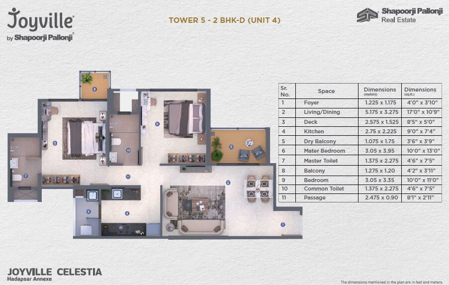 Other, shapoorji-pallonji-joyville-celestia 2 Bedroom 750 Sq.Ft. Apartment In Hadapsar Pune 7883783