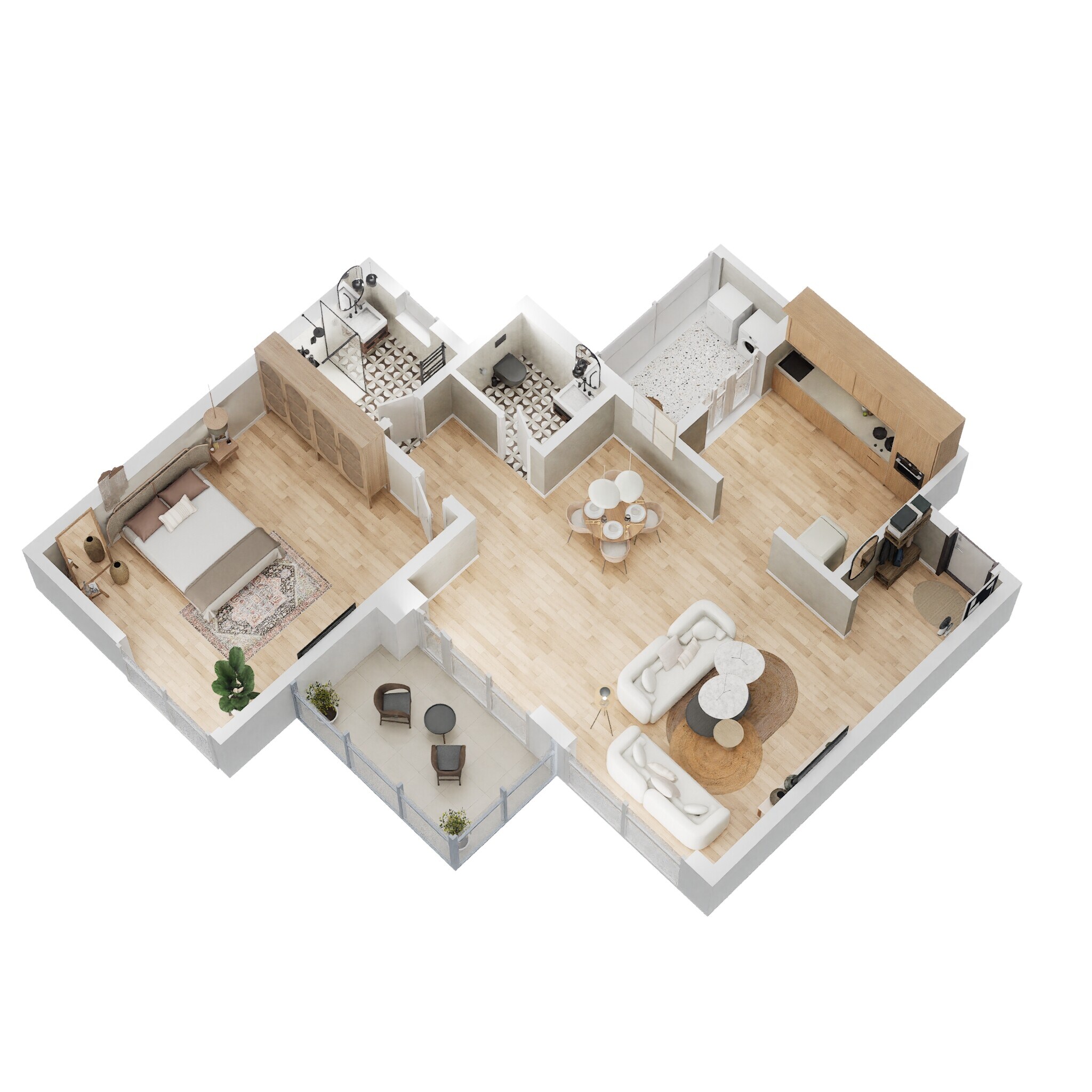 Floor plan of 1 BHK 457 Sq. Ft. Apartment in Shapoorji Pallonji Joyville Hinjawadi Phase 6, Pune