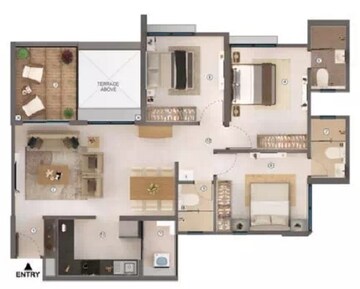  3 BHK Apartment at Shapoorji Pallonji Joyville Hinjewadi, Hinjewadi – for Rent