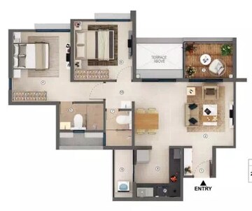  2 BHK Apartment at Shapoorji Pallonji Sensorium Auris, Hinjewadi – for Rent