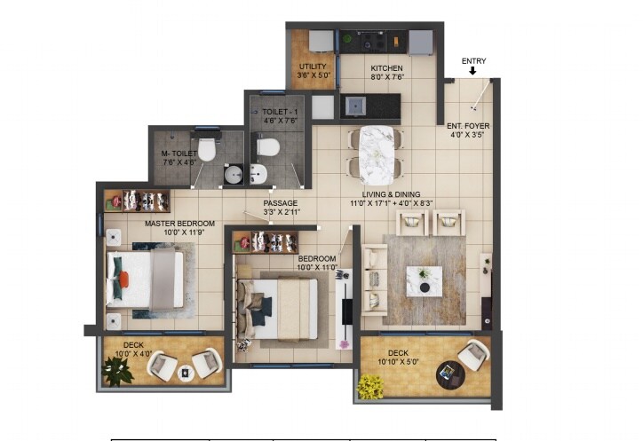  2 BHK Apartment at Shapoorji Pallonji Vahana Yahavi Phase 1, Bavdhan – for Rent