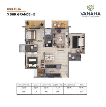  3 BHK Apartment at Shapoorji Pallonji Vanaha Springs, Bavdhan – for Rent