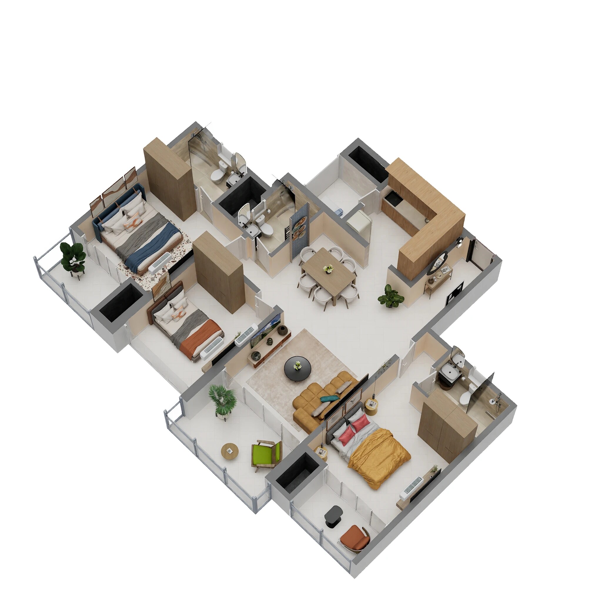 3 BHK 1171 Sq. Ft. Apartment