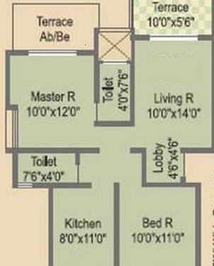 shekhar home fianza city apartment 2 bhk 845sqft 20205830155808