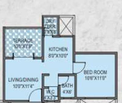 1 BHK 328 Sq. Ft. Apartment in Shraddha Twin Tower