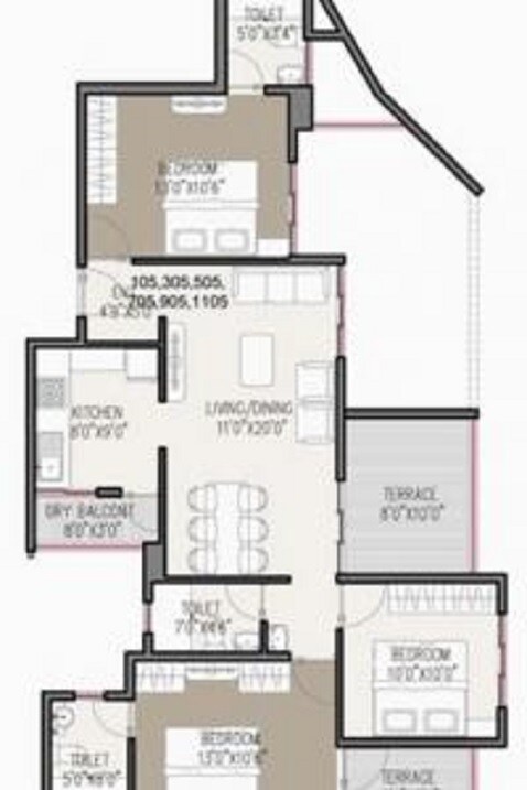 3 BHK 1639 Sq. Ft. Apartment