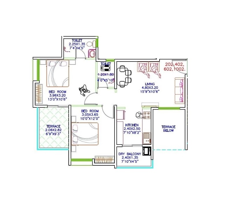 2 BHK 613 Sq. Ft. Apartment in Shree Manibhadra Rose Wood Park