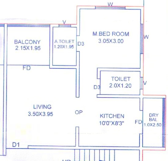 1 BHK 423 Sq. Ft. Apartment in Shree Rekha Devi Heritage