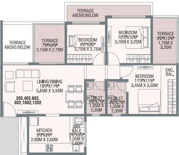 shree signature park apartment 3 bhk 919sqft 20234620154611