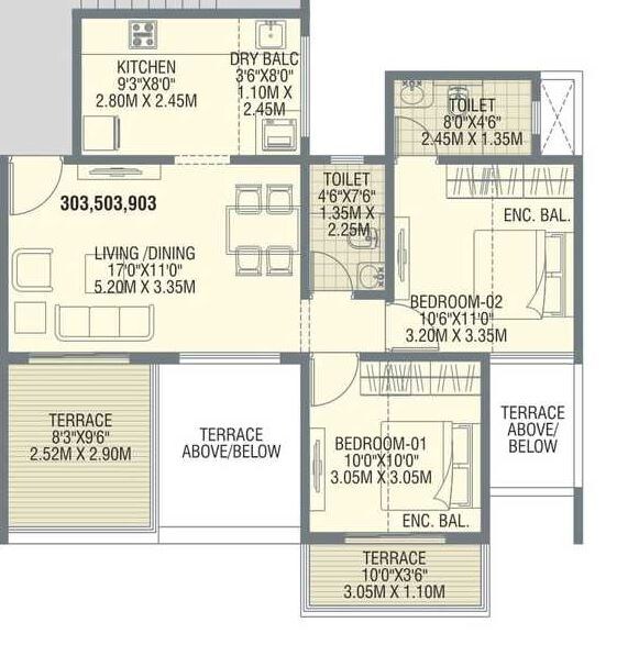 Other, shree-sonigara-signature-park 3 Bedroom 1042 Sq.Ft. Apartment In Thergaon Pune 6374910