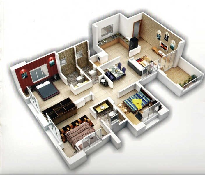 3 BHK 1353 Sq. Ft. Apartment