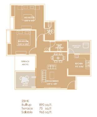 shriram sai shanti park apartment 2 bhk 965sqft 20201310171311